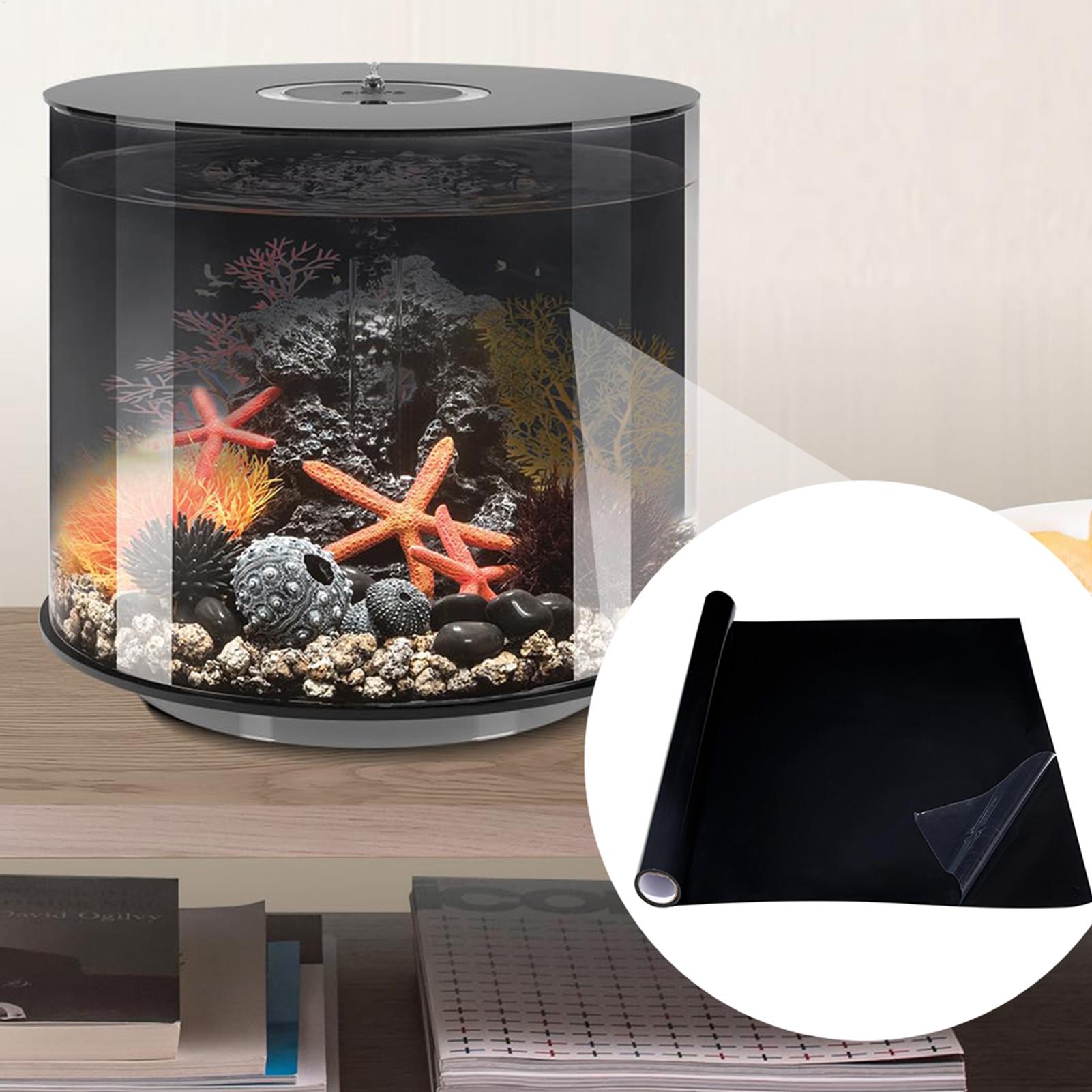 Aquarium Fish Wallpaper - ฉากหลังตู้ปลาแบบติดด้วยไฟฟ้า ลายดำ โปสเตอร์ตกแต่งตู้ปลา วอลเปเปอร์ตกแต่งตู้ปลา
