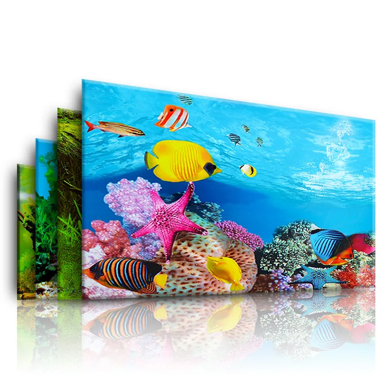 Aquarium Fish Wallpaper - พื้นหลังสําหรับ Aquarium 3d สติกเกอร์โปสเตอร์ถังปลา Aquarium พื้นหลังอุปกรณ์ตกแต่ง