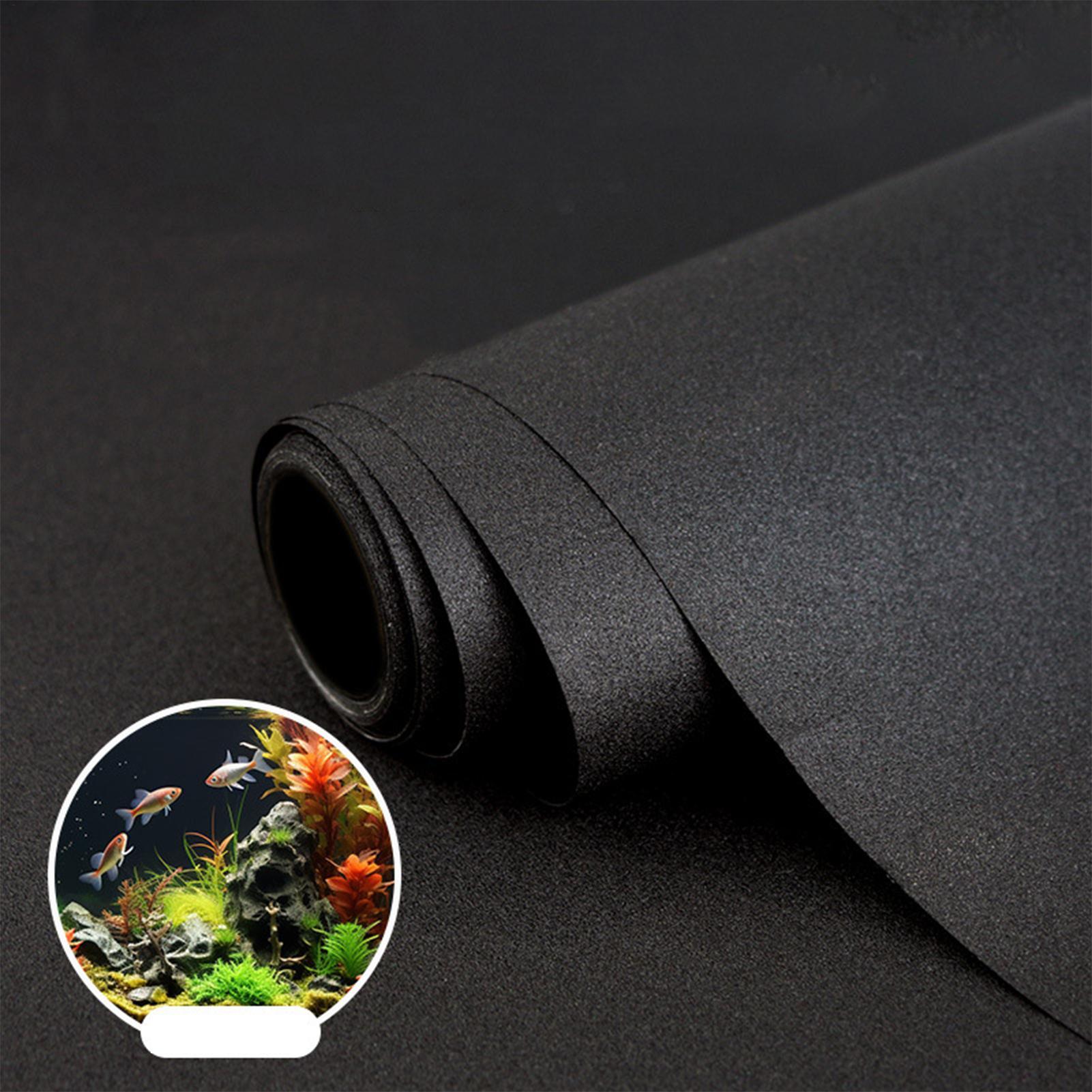 Aquarium Fish Wallpaper - ฉากหลังตู้ปลาสีดำแบบติดด้วยไฟฟ้า PVC วอลเปเปอร์ตกแต่งตู้ปลา