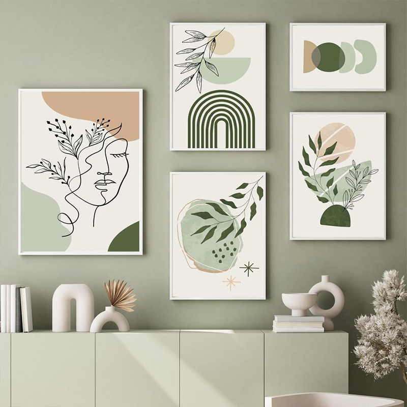 Live Plant Fertilizer - Boho Sage พืชสีเขียว Nordic Art โปสเตอร์บทคัดย่องานศิลปะ