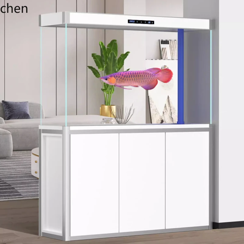 Aquarium Fish Dragon - ตู้ปลากรองน้ำแบบกระจกใสพิเศษ DSAultra-white, ตู้ปลาสำหรับห้องนั่งเล่น, ตู้ปลาอัจฉริยะแบบไม่ต้องเติมน้ำสำหรับปลาดักแด๊ก