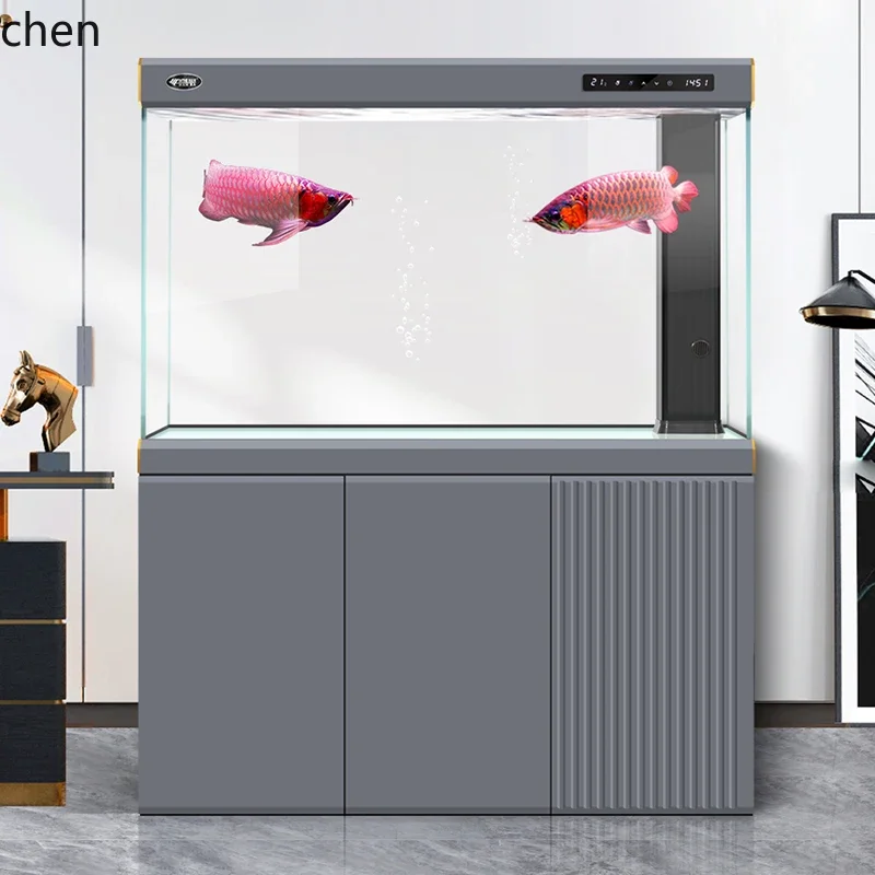 Aquarium Fish Dragon - ตู้ปลาห้องนั่งเล่น กระจกใสพิเศษ ตู้ปลาขนาดใหญ่ ตู้ปลาตั้งพื้นสำหรับใช้ในบ้าน ตู้ปลาสำหรับเลี้ยงปลาดราโก