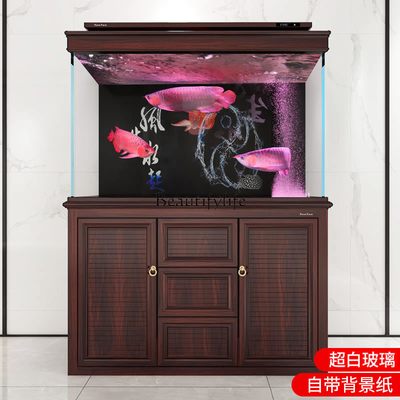 Aquarium Fish Dragon - ตู้ปลา yj9 รุ่นใหม่ ขนาดใหญ่ เหมาะสำหรับห้องนั่งเล่น กระจกใสพิเศษ