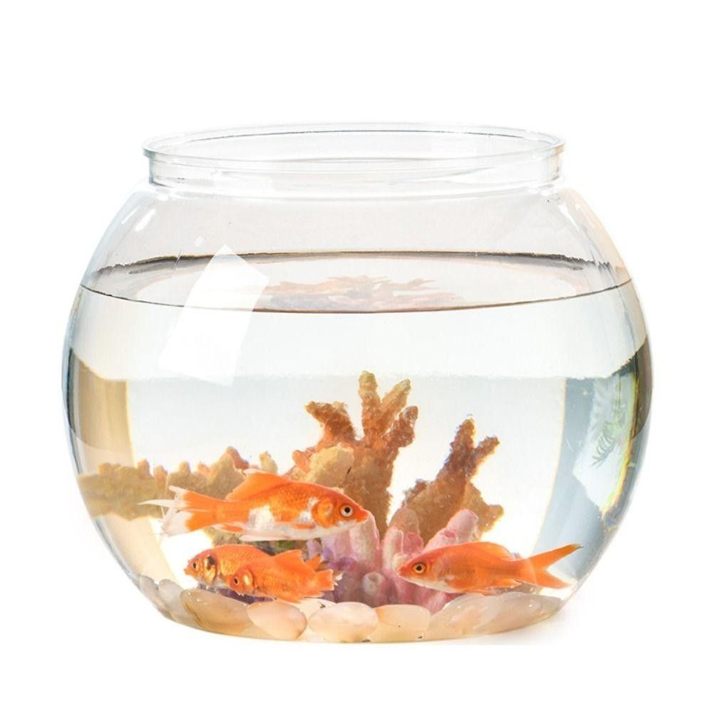 Aquarium Fish Goldfish - ตู้ปลาแบบพกพา โปร่งใส ทรงกลม ทนทาน ไม่แตกหัก ตู้ปลาพลาสติกน้ำหนักเบา