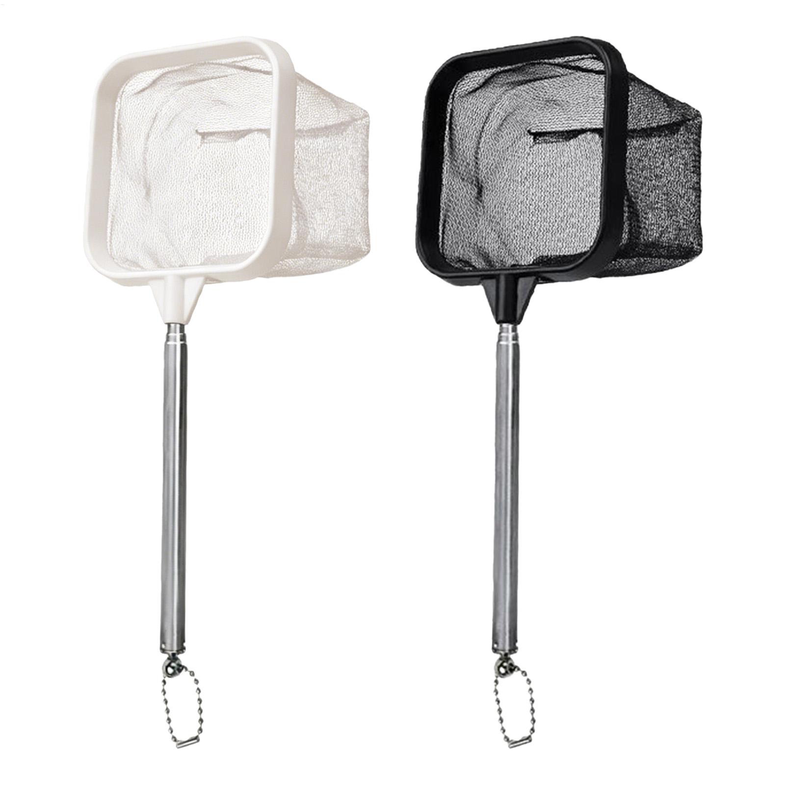 Fish Net Handle - ที่ตักเศษใบไม้ในตู้ปลา/บ่อ/สระน้ำ แบบตาข่ายละเอียด ด้ามยาวปรับได้ สำหรับทำความสะอาดน้ำกลางแจ้ง