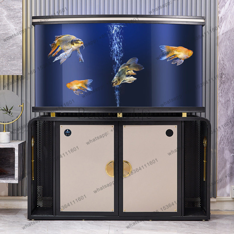 Aquarium Fish Dragon - ตู้ปลาใหม่สำหรับห้องนั่งเล่นขนาดใหญ่ ระบบนิเวศน์ไร้น้ำ ตู้ปลาสำนักงานรูปทรงมังกร