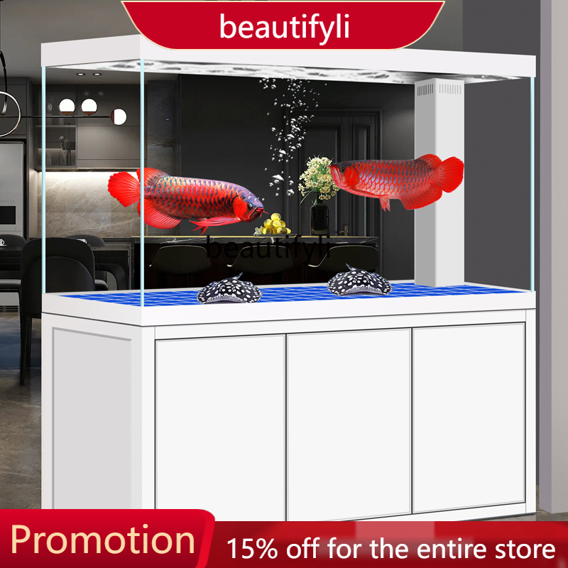 Aquarium Fish Dragon - ตู้ปลา X188 แบบกรองก้นตู้ กระจกใสพิเศษ ตู้ปลาขนาดใหญ่สำหรับห้องนั่งเล่น ระบบไม่ใช้น้ำ