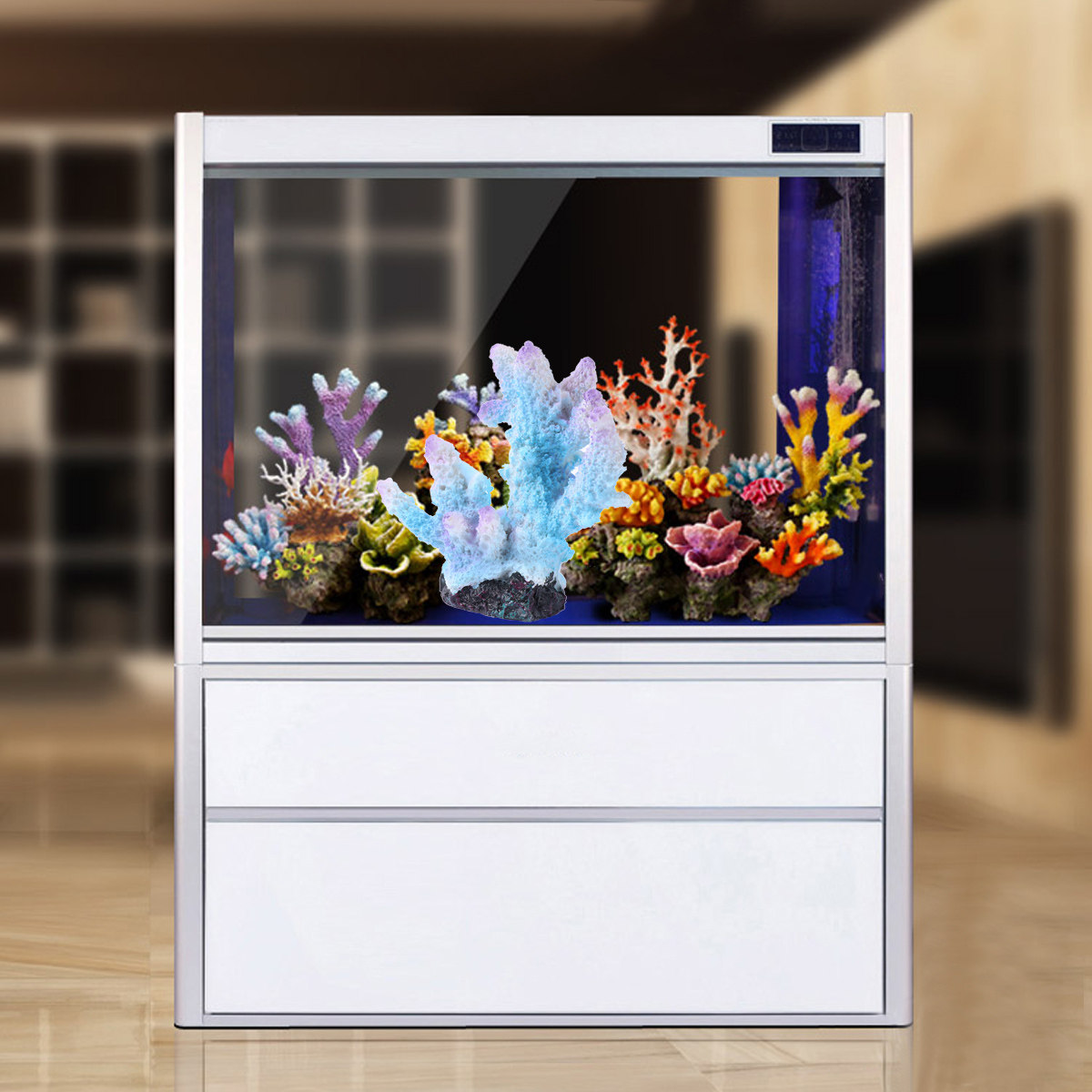 Xl Aquarium Fish - Xl-S1718 ปะการังเรซินเสมือนจริงสำหรับตกแต่งตู้ปลา ปลอดภัยสำหรับน้ำจืดและน้ำเค็ม ทำความสะอาดง่าย