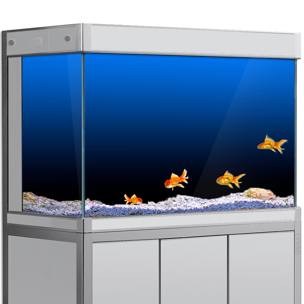 Aquarium Fish Wallpaper - ตู้ปลาพื้นหลังสติกเกอร์สีดําสีเขียวสีฟ้าGradient Simpleการพิมพ์วอลล์เปเปอร์Aquariumฉากหลังตกแต่งPVC