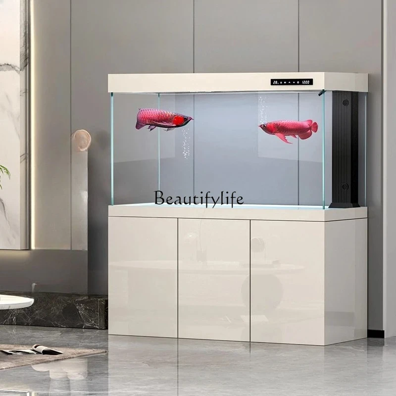 Aquarium Fish Dragon - ตู้ปลา FG11 สำหรับห้องนั่งเล่น ตู้ปลากระจกใสพิเศษ พร้อมระบบกรองน้ำแบบอีโคโลจิคอล ตู้ปลาขนาดใหญ่สำหรับเลี้ยงปลาหมอสี