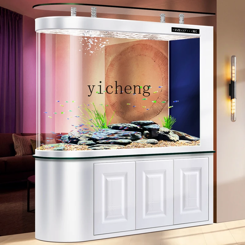 Xl Aquarium Fish - ตู้ปลาแบบมีฉากกั้น XL สำหรับใช้ในบ้าน กระจกกันแตก พร้อมระบบกรองน้ำด้านล่าง ไม่ต้องใช้น้ำเพิ่ม
