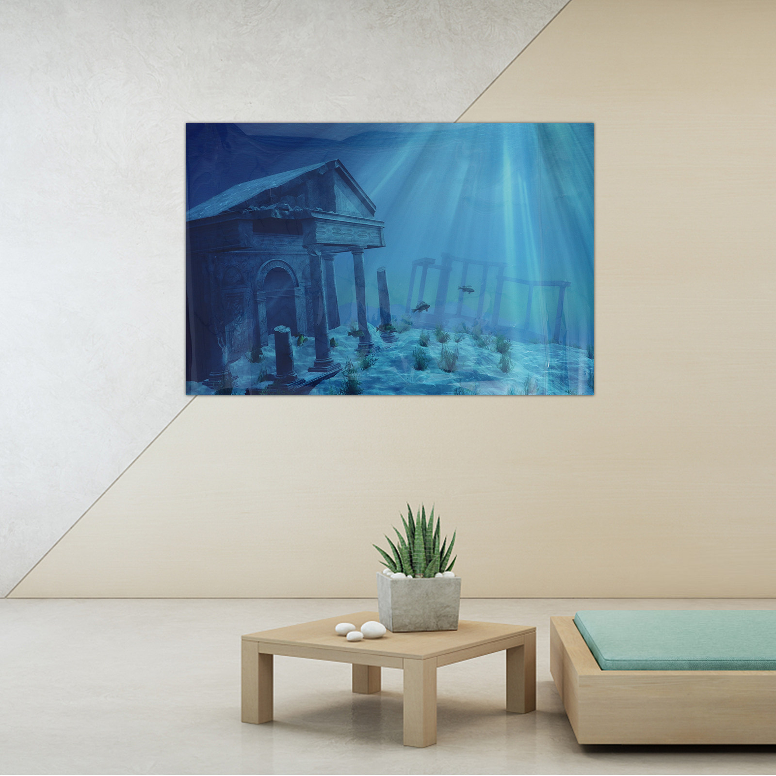วอลเปเปอร์ตู้ปลา โปสเตอร์ตกแต่ - Aquarium Fish Wallpaper บทวิจารณ์และราคา