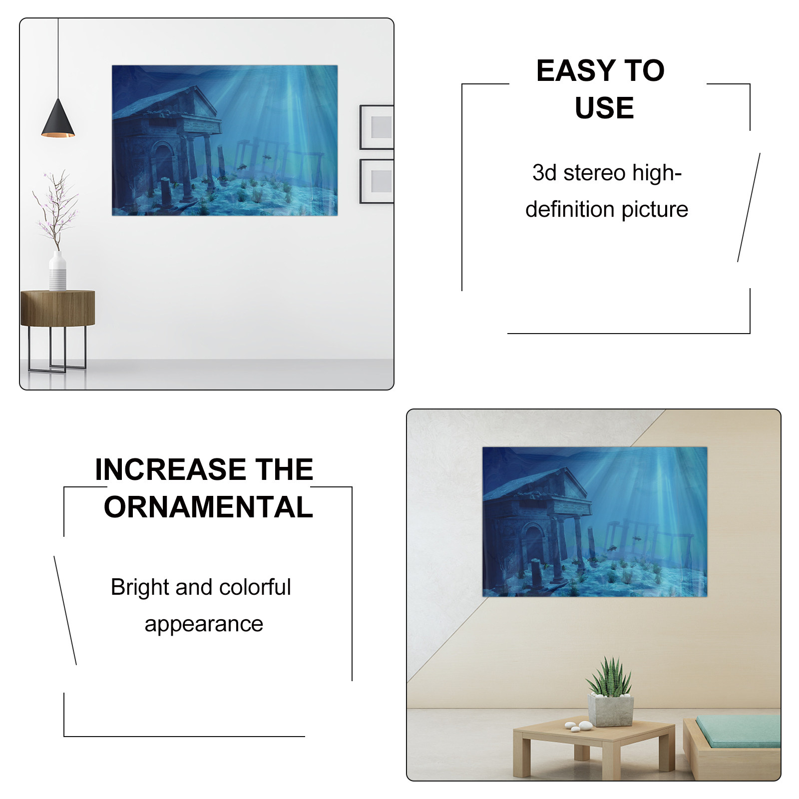 วอลเปเปอร์ตู้ปลา โปสเตอร์ตกแต่ - Aquarium Fish Wallpaper บทวิจารณ์และราคา