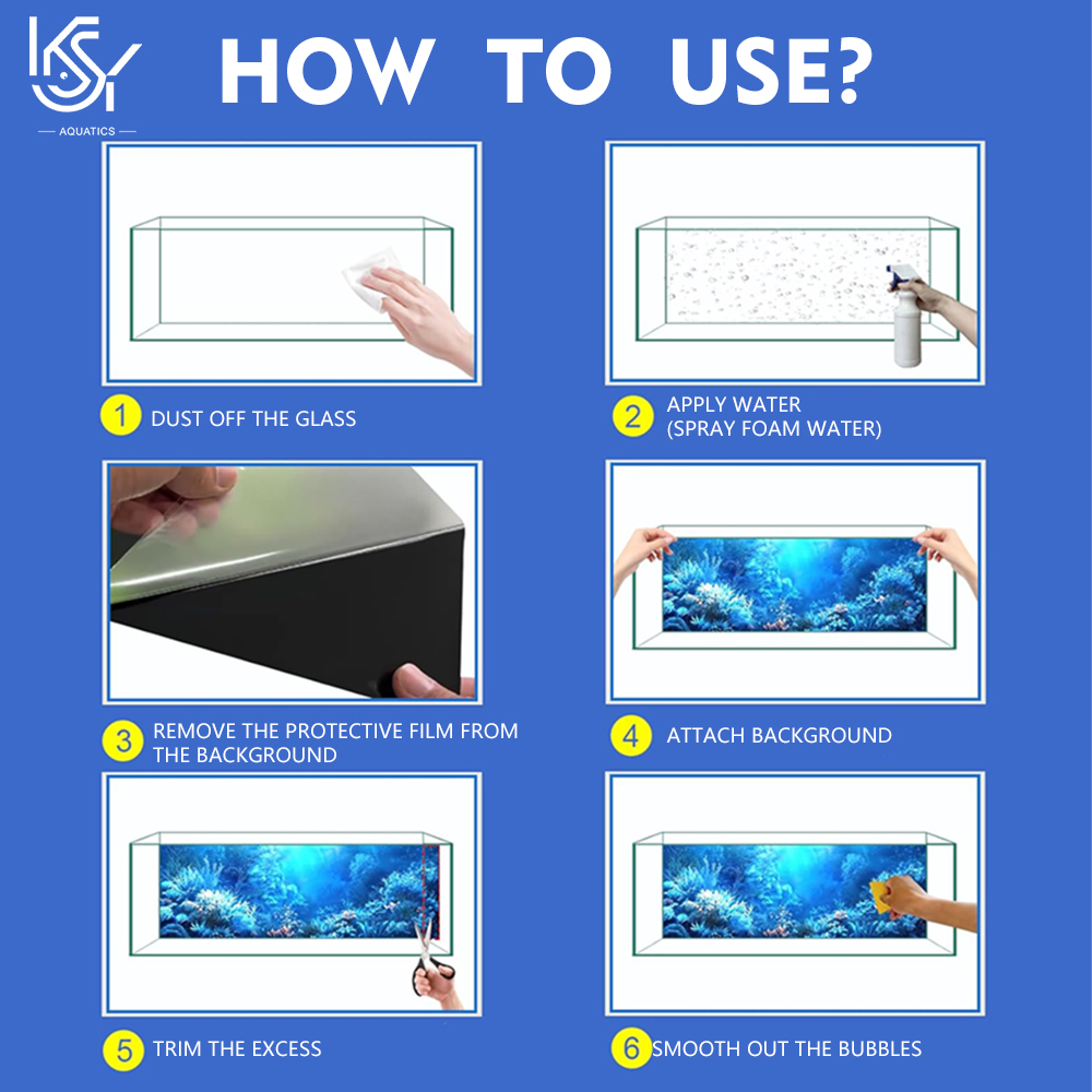 สติกเกอร์พื้นหลังตู้ปลา 80x40  - Aquarium Fish Wallpaper บทวิจารณ์และราคา