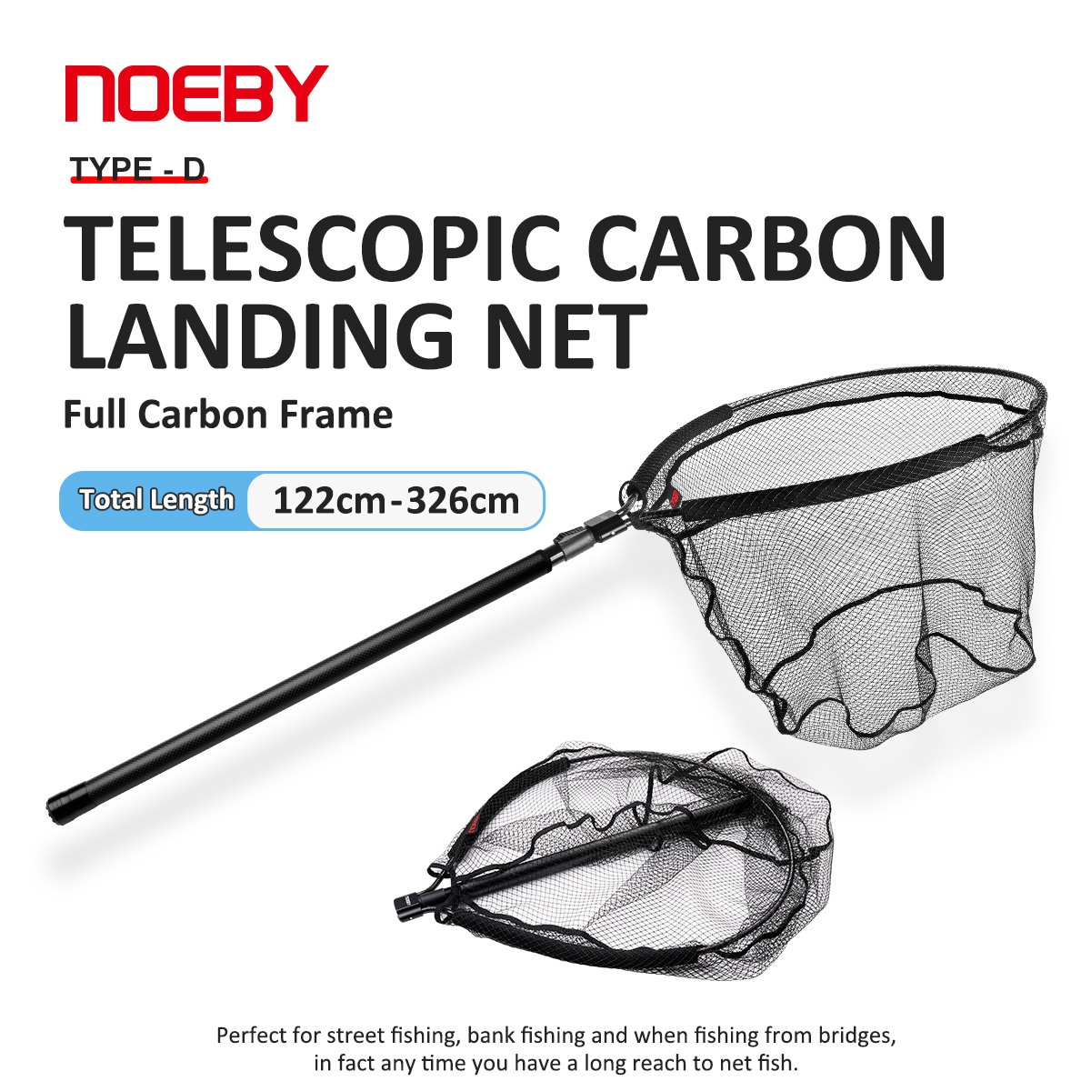 NOEBY ตาข่ายจับปลาแบบยืดหดได้  - Fish Net Handle บทวิจารณ์และราคา
