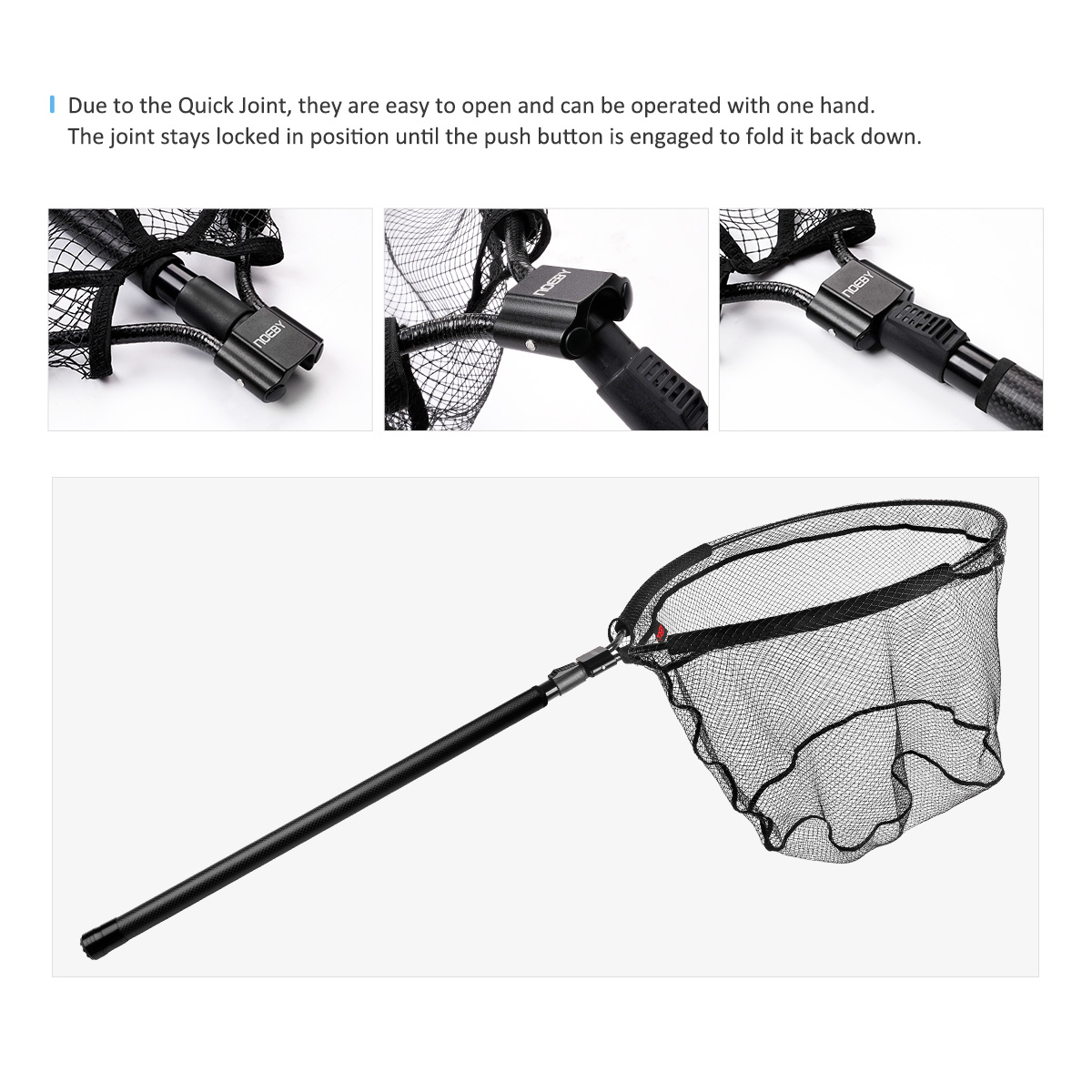 NOEBY ตาข่ายจับปลาแบบยืดหดได้  - Fish Net Handle บทวิจารณ์และราคา