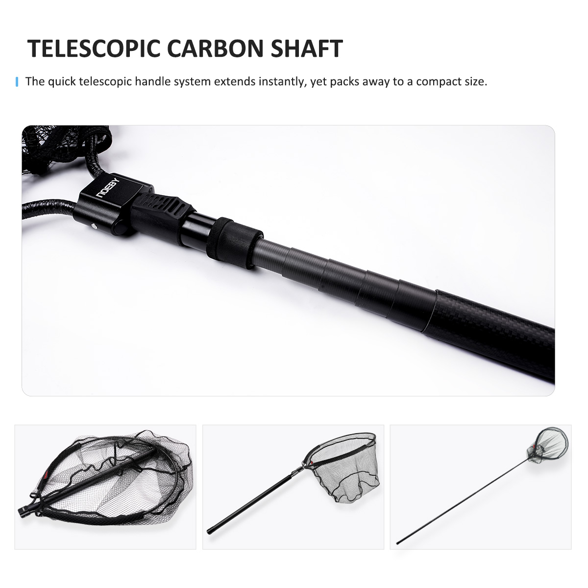 NOEBY ตาข่ายจับปลาแบบยืดหดได้  - Fish Net Handle บทวิจารณ์และราคา