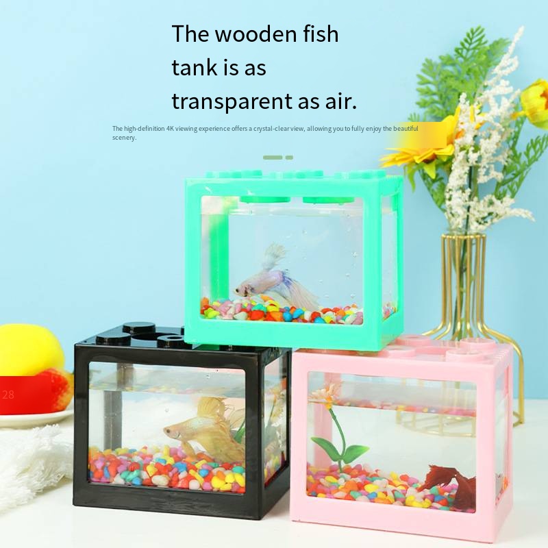 ตู้ปลาขนาดเล็กทรงบล็อกแปลกใหม่ - Aquarium Fish Goldfish บทวิจารณ์และราคา