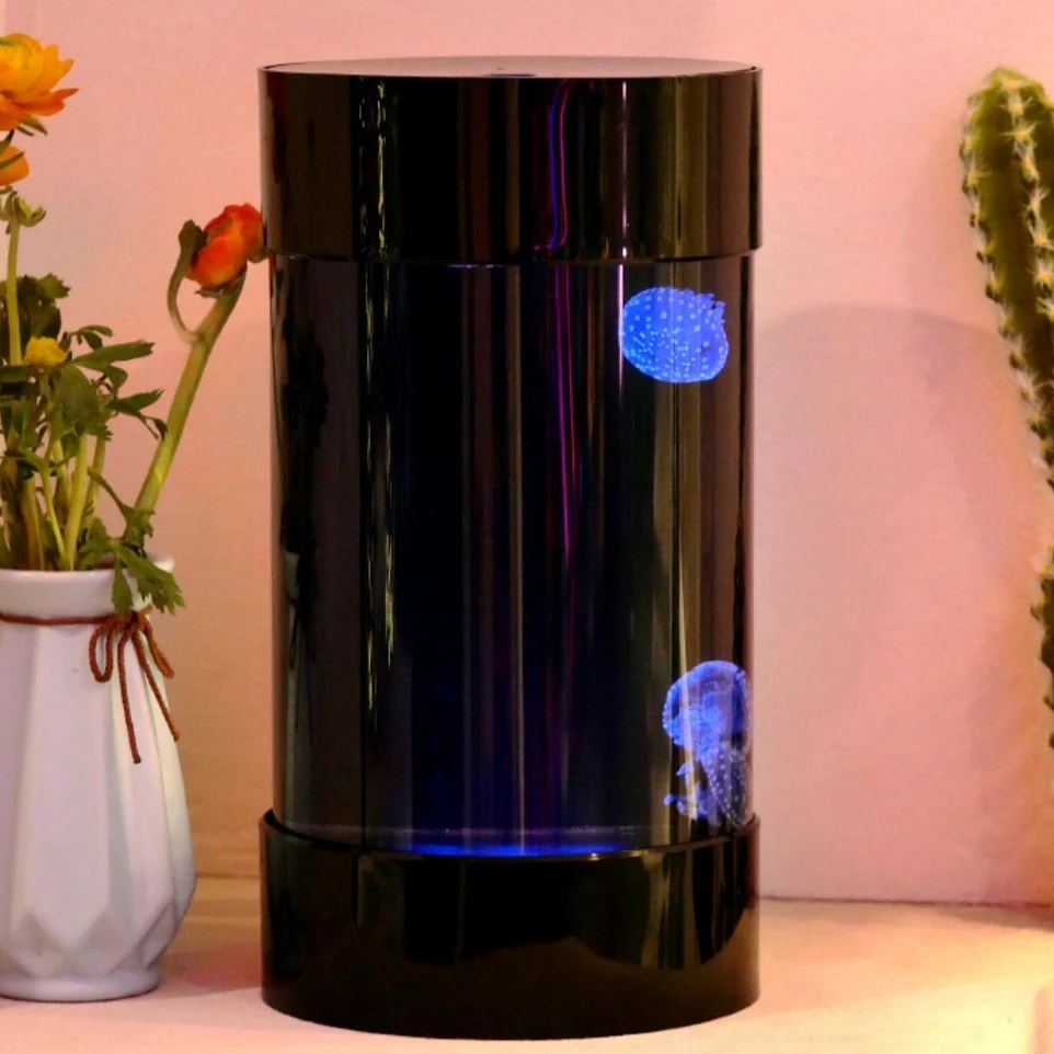 ตู้แมงกะพรุนทรงกระบอกตกแต่งบ้า - Aquarium Fish Amazon บทวิจารณ์และราคา