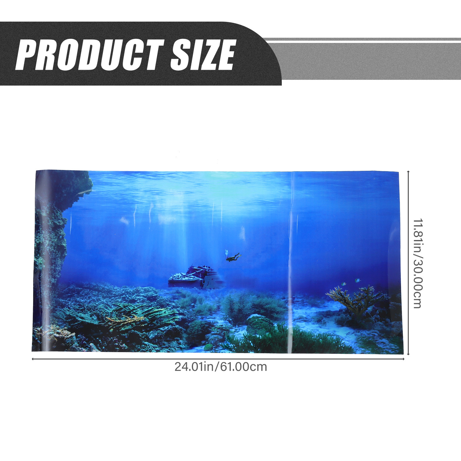 สติกเกอร์ติดพื้นหลังตู้ปลา ของ - Aquarium Fish Wallpaper บทวิจารณ์และราคา