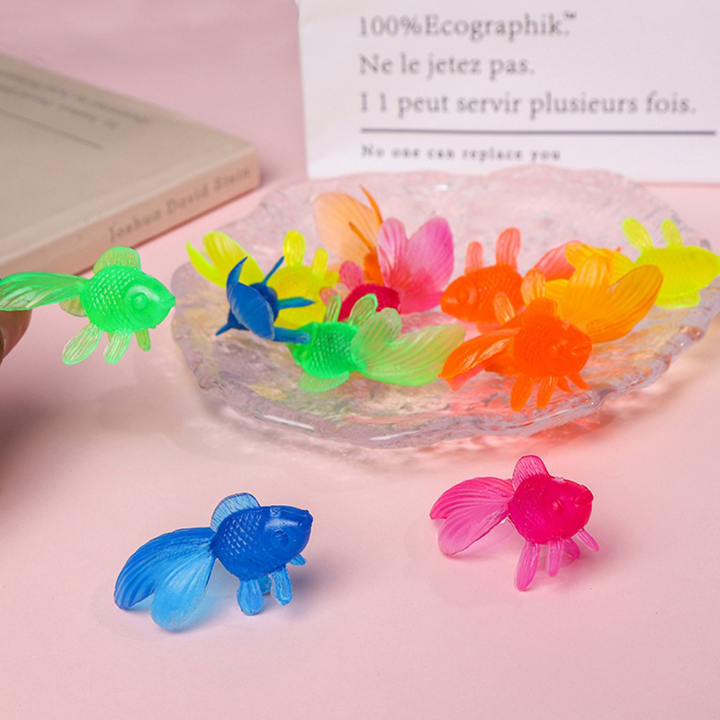 10/20PCS ปลาทองพลาสติกพร้อมตาข - Aquarium Fish Goldfish บทวิจารณ์และราคา