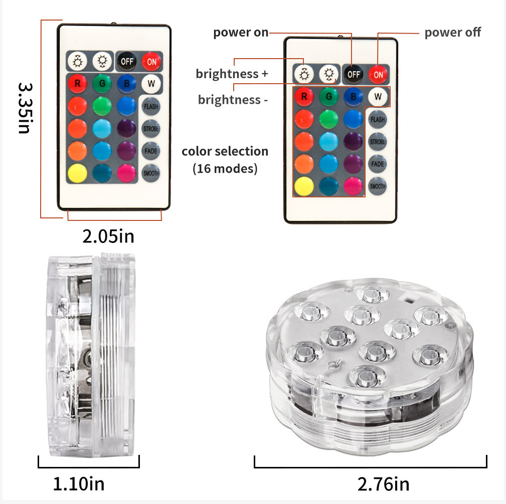 โคมไฟดำน้ำ 13 ดวง โคมไฟใต้น้ำ  - Aquarium Fish Rainbow บทวิจารณ์และราคา