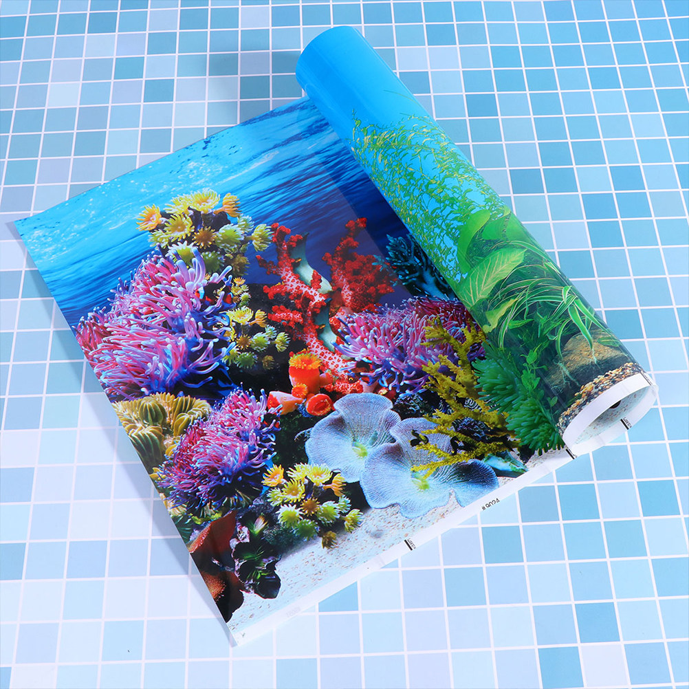 กระดาษพื้นหลังตู้ปลา หนา ไม่ซี - Aquarium Fish Wallpaper บทวิจารณ์และราคา