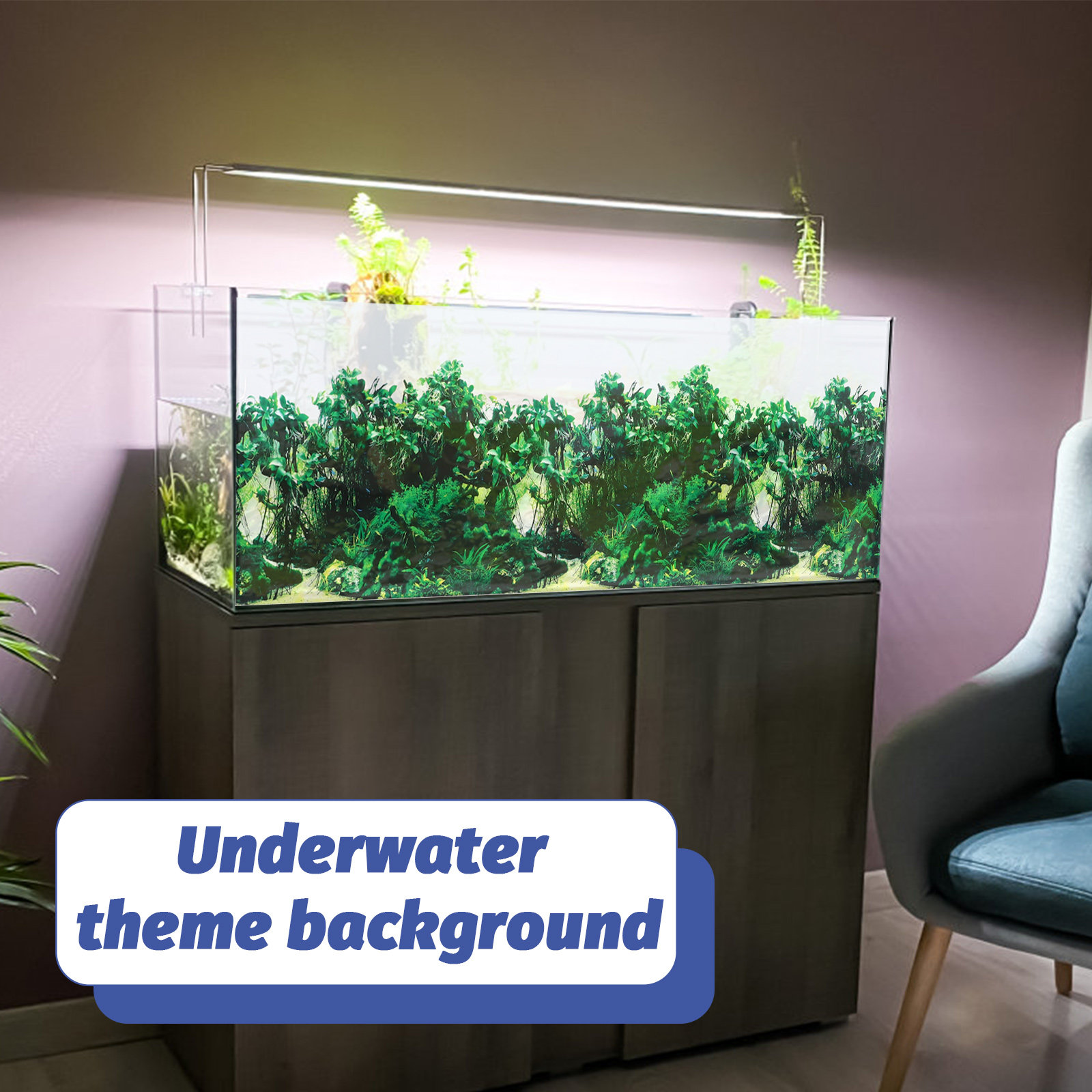 กระดาษพื้นหลังตู้ปลาแบบหนา ทนท - Aquarium Fish Wallpaper บทวิจารณ์และราคา