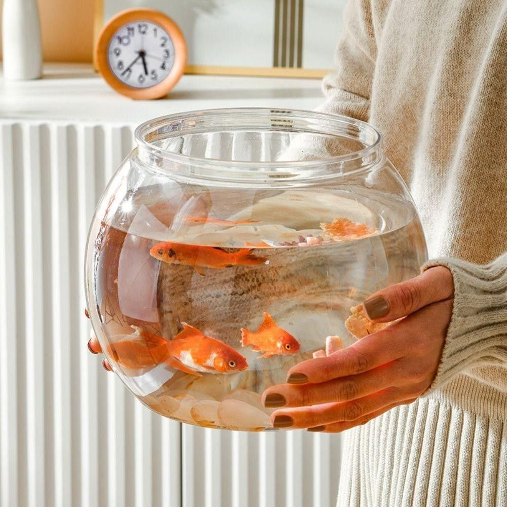 ตู้ปลาแบบพกพา โปร่งใส ทรงกลม ท - Aquarium Fish Goldfish บทวิจารณ์และราคา
