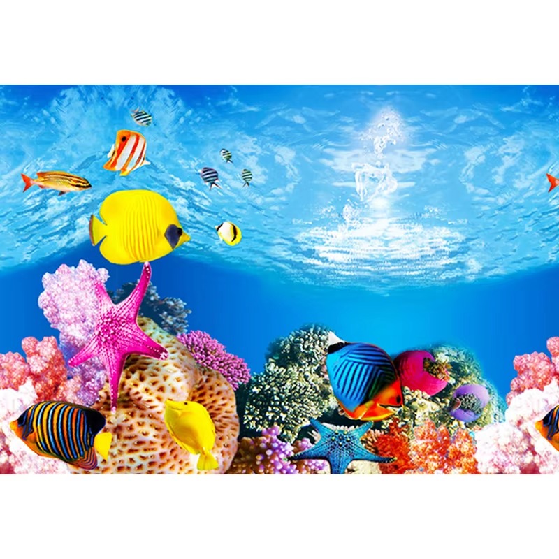 วอลเปเปอร์ติดผนังตู้ปลา ขนาด 5 - Aquarium Fish Wallpaper บทวิจารณ์และราคา
