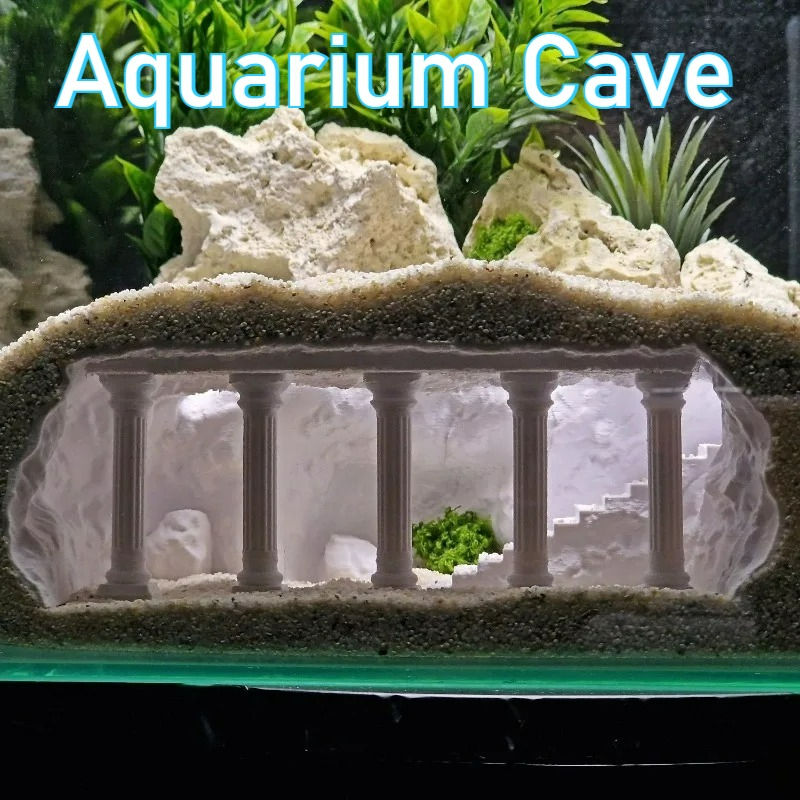 ถ้ำตู้ปลาพิมพ์ 3 มิติ, เสาโรมั - Aquarium Fish Hide บทวิจารณ์และราคา