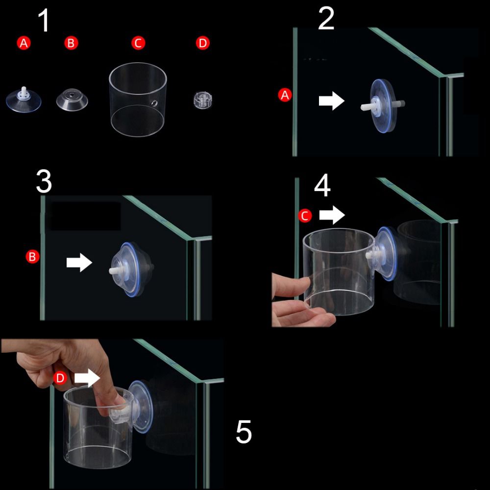 ที่ให้อาหารปลาแบบถ้วยดูดสุญญาก - Aquarium Fish Feeder บทวิจารณ์และราคา