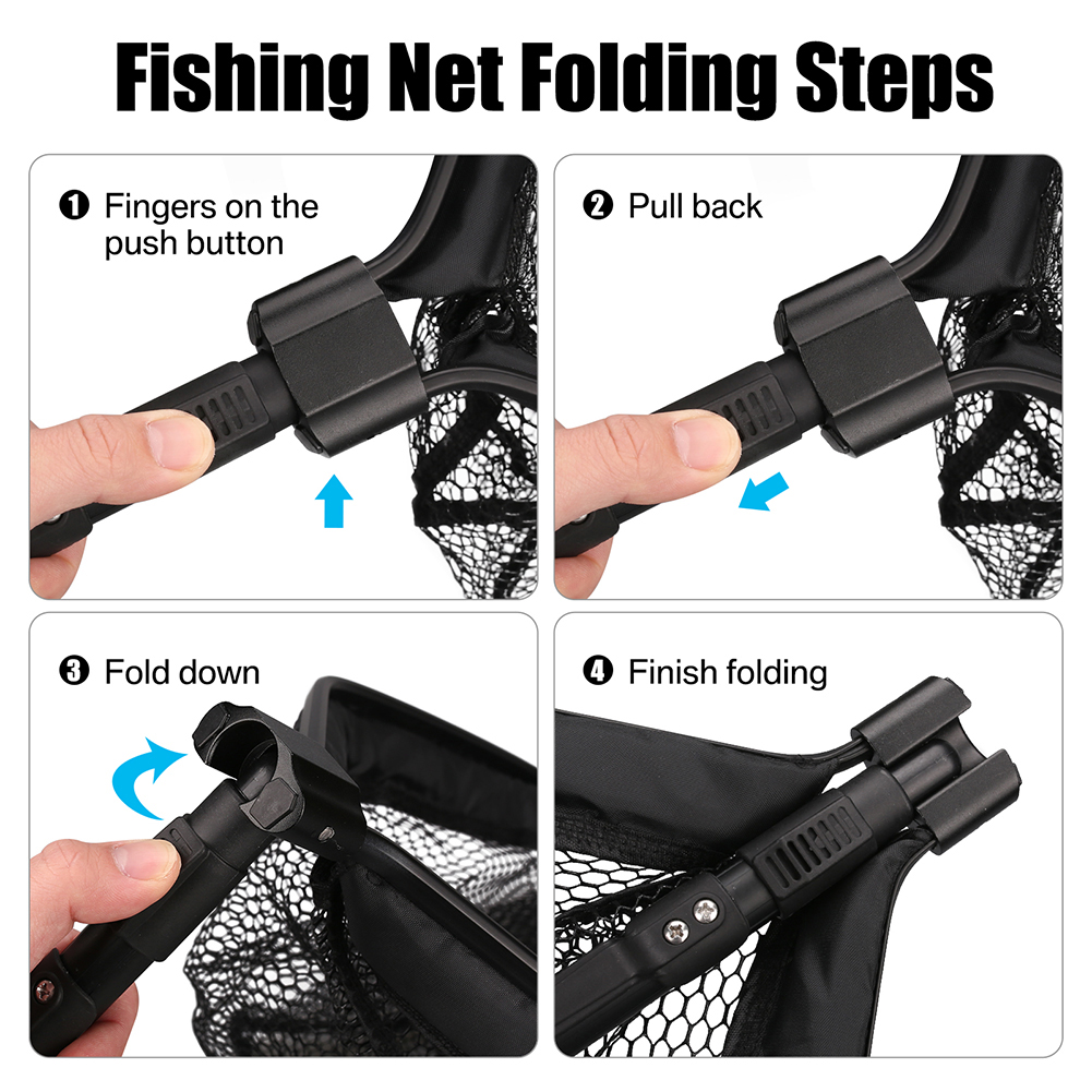 ตาข่ายดักปลาแบบลอยน้ำสำหรับตกป - Fish Net Handle บทวิจารณ์และราคา