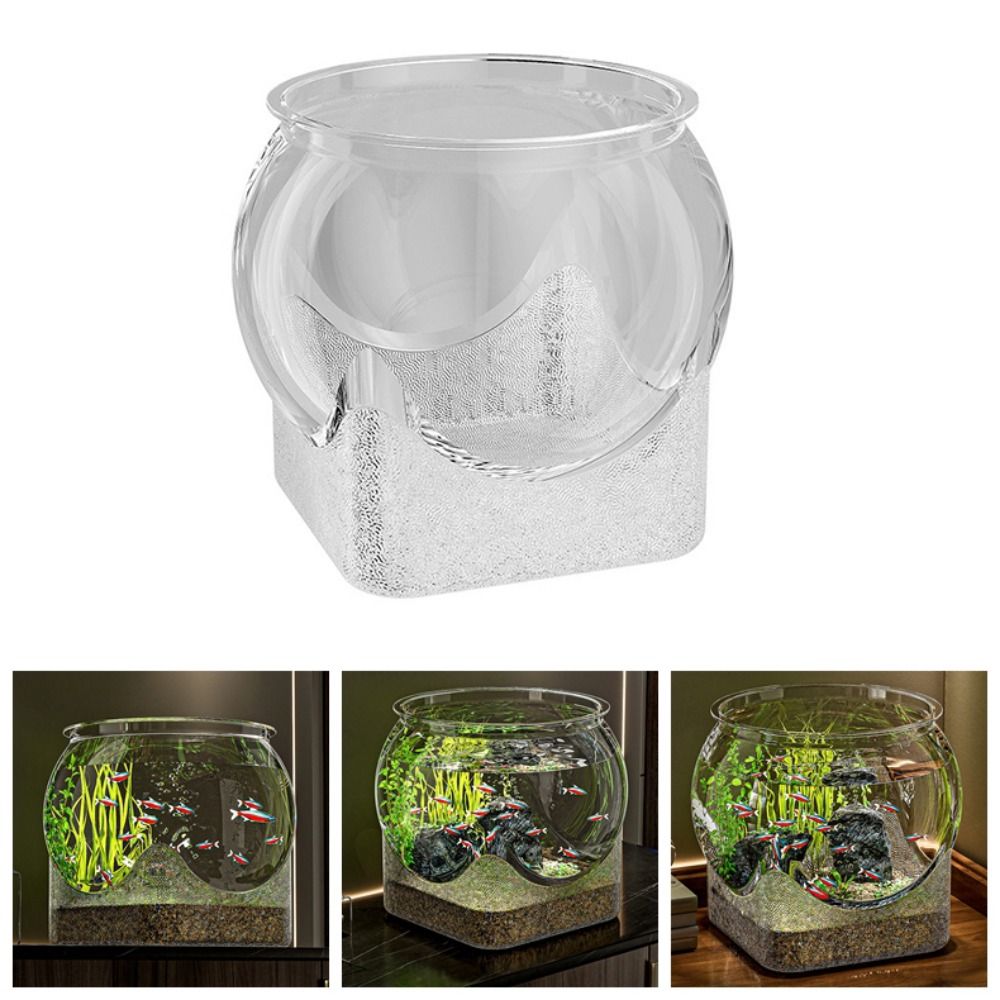 ตู้ปลาทรงกลมใสพิเศษ ถอดประกอบไ - Aquarium Fish Goldfish บทวิจารณ์และราคา