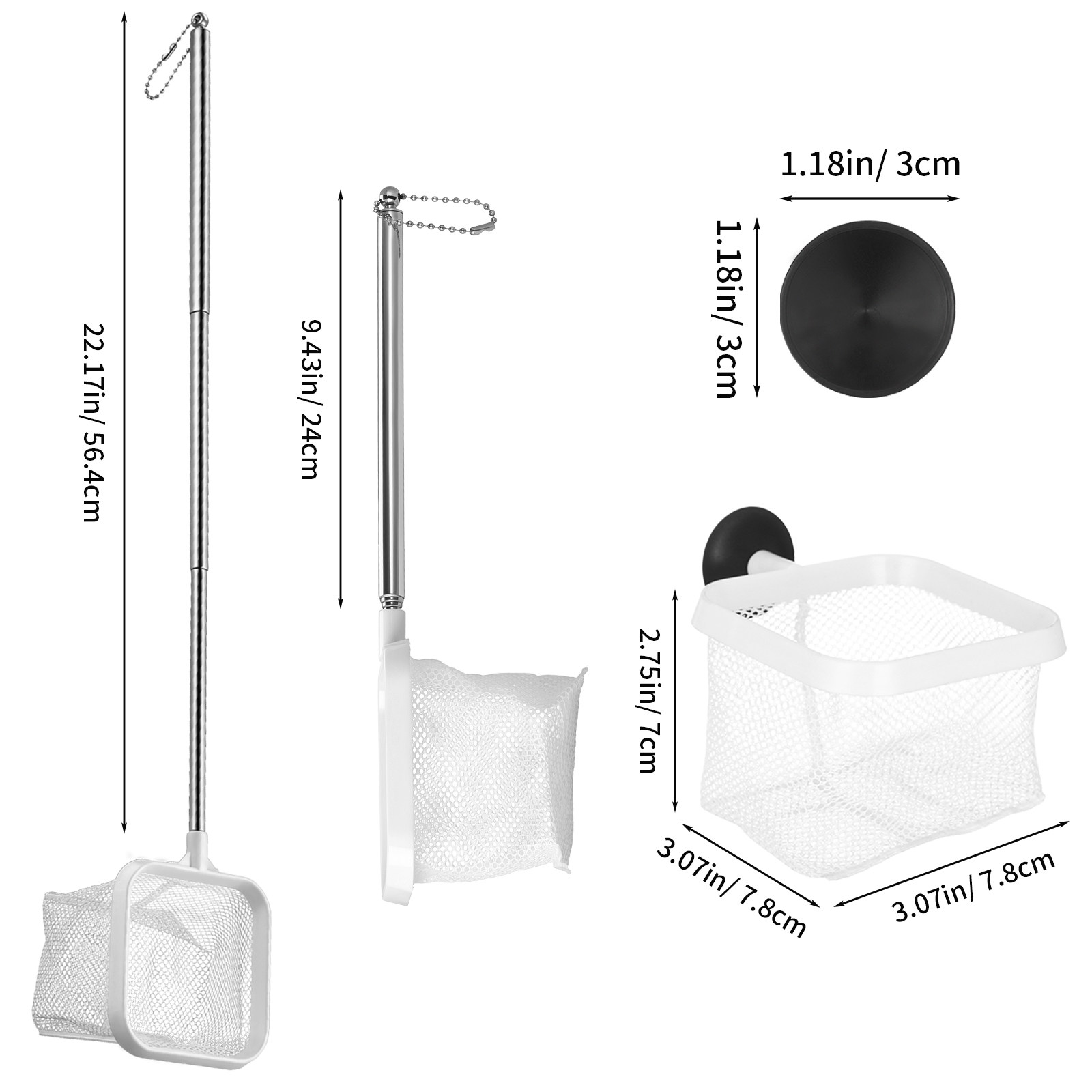 ตาข่ายตกปลาแบบยืดหดได้ น้ำหนัก - Fish Net Handle บทวิจารณ์และราคา