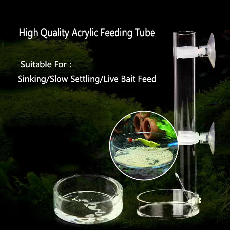 1ชิ้นตัวป้อนอาหารตู้ปลาอะคริลิ - Aquarium Fish Feeder บทวิจารณ์และราคา